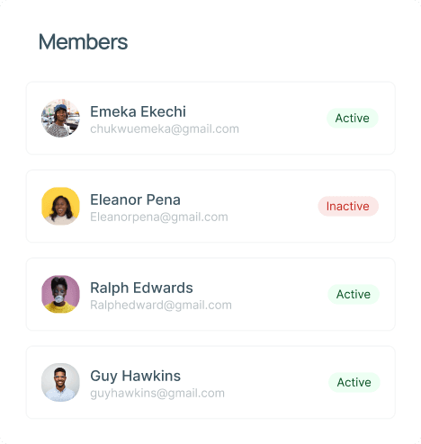 Member Management Interface